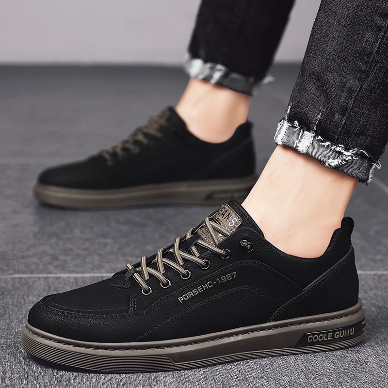 Tênis Casual Couro Sneakers Vulcanized