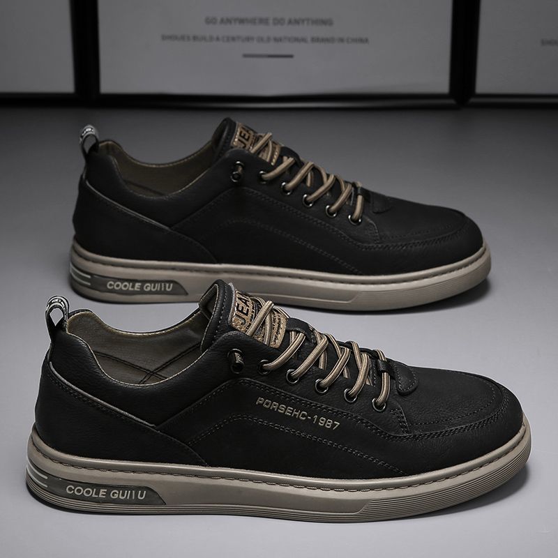 Tênis Casual Couro Sneakers Vulcanized